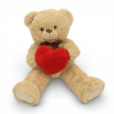 ORSO PELUCHE CON FIOCCO E CUORE CM.35